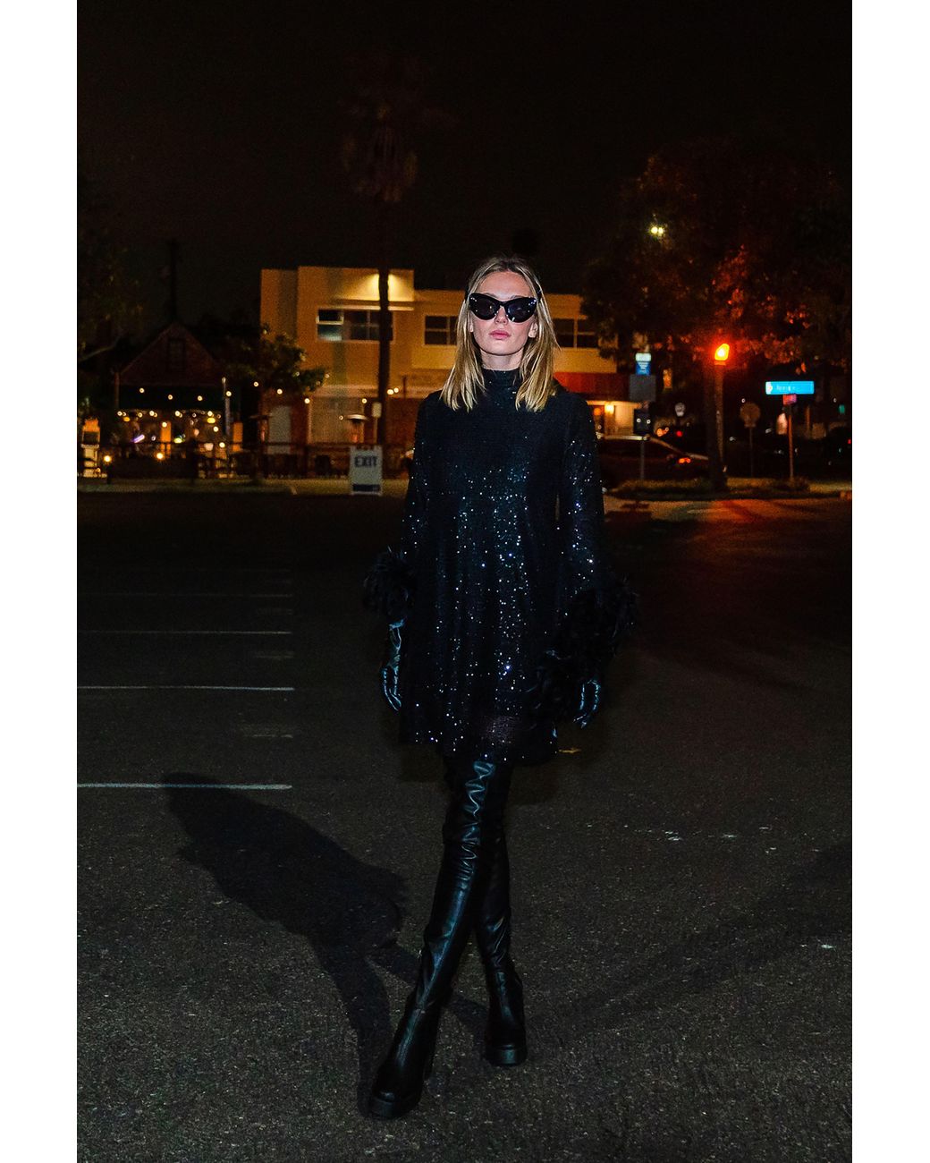 Jennafer Grace Black Time Warp Sequin Mod Mini