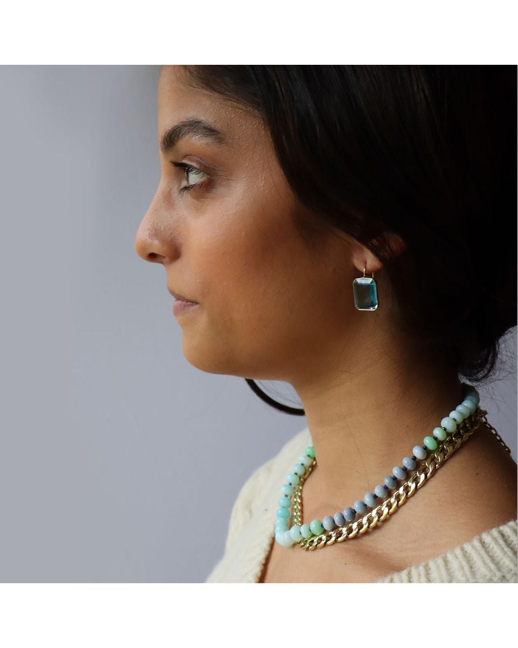 Hye Jane Jewelry Metallic Sloane Curb Chain Necklace