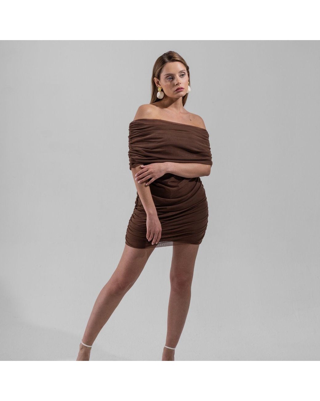 Thisisu Collection Brown Sheer Dress
