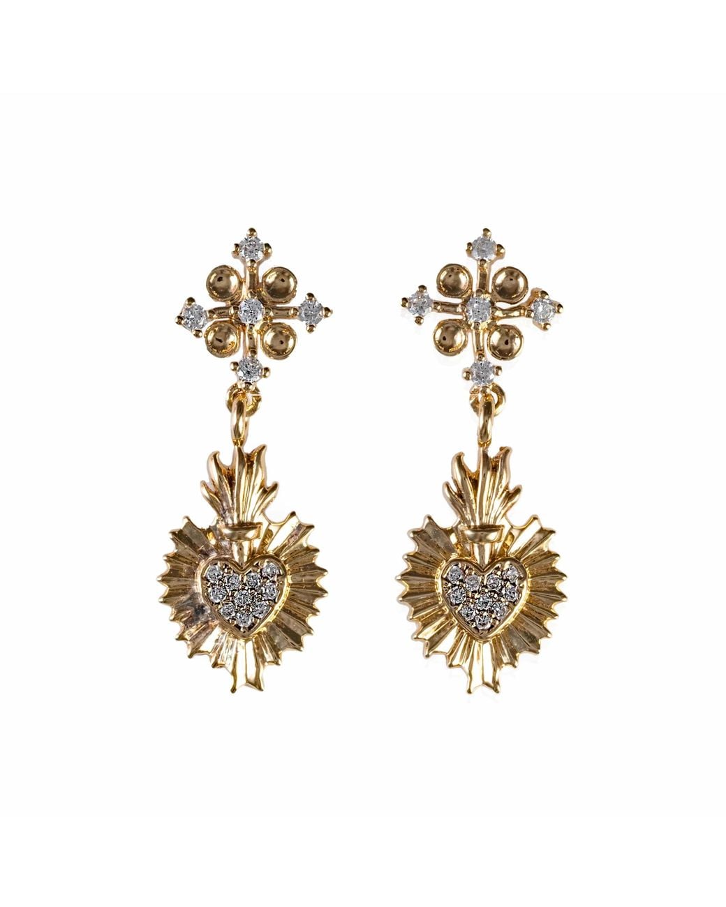 IN CAUDA VENENUM Metallic Salvation Earrings