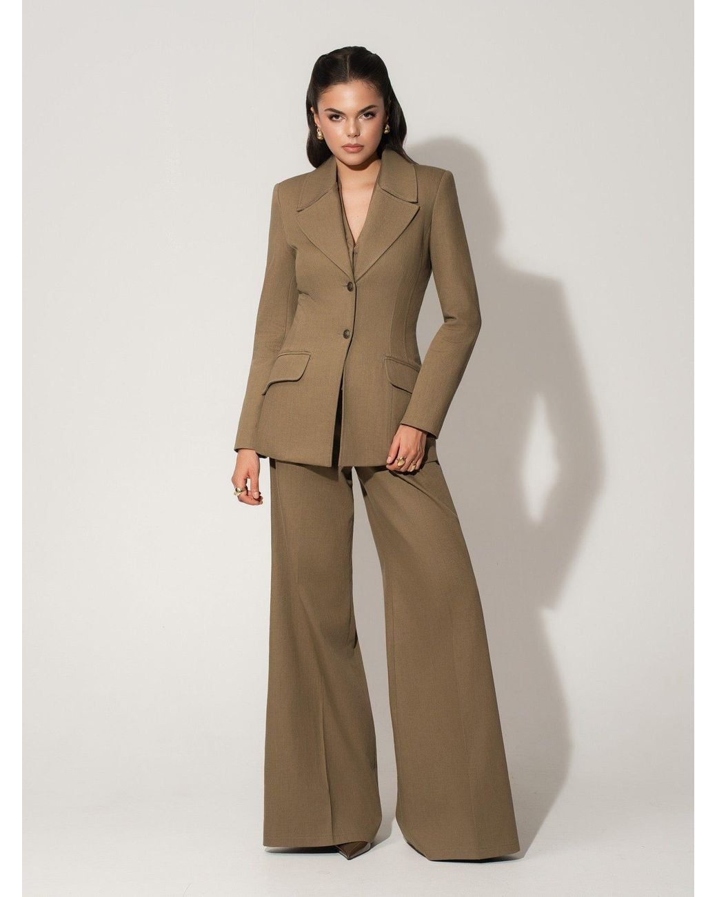 Tia Dorraine Green Single-Breasted Blazer