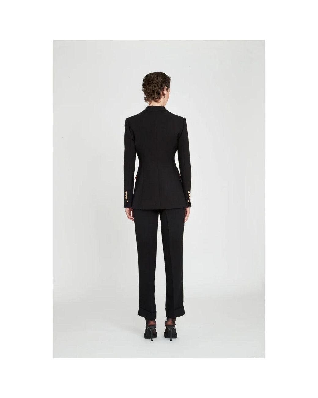 The Extreme Collection Black Tailored Blazer Single-Button Atelier
