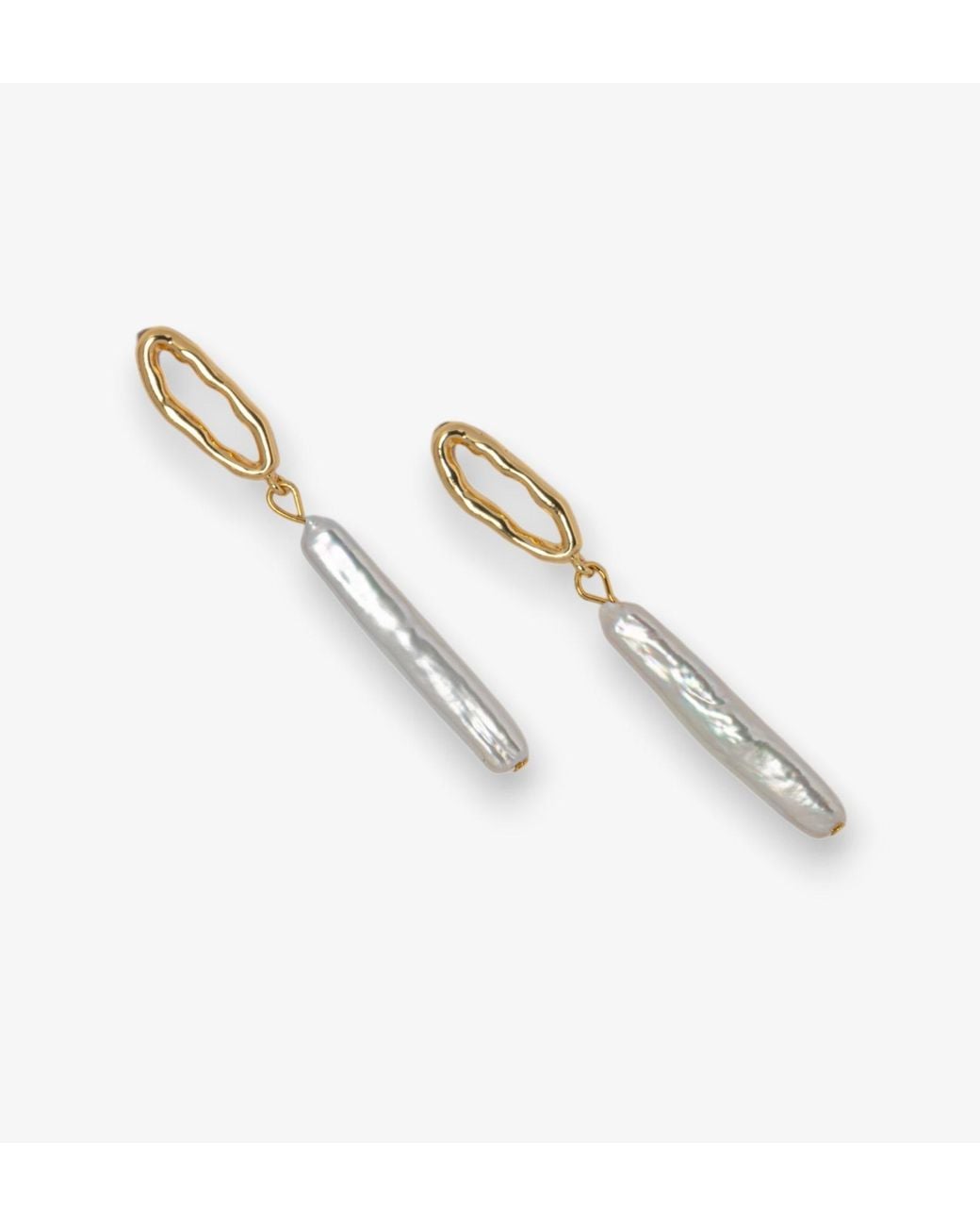 Uchi and Soto Metallic Shinju Pearl Drop Earrings