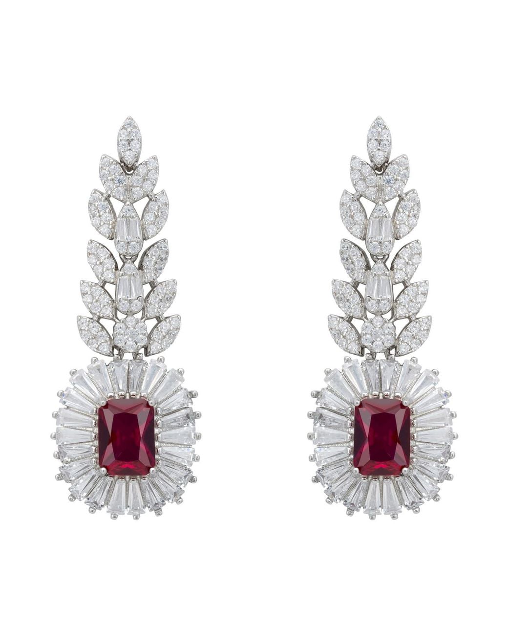 Latelita London Multicolor Countess Gemstone Drop Earrings Ruby