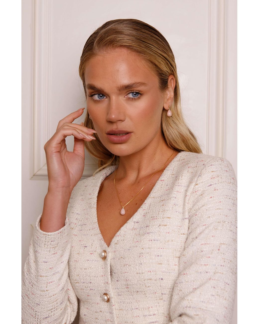 Katy Faye Metallic October Opal Necklace