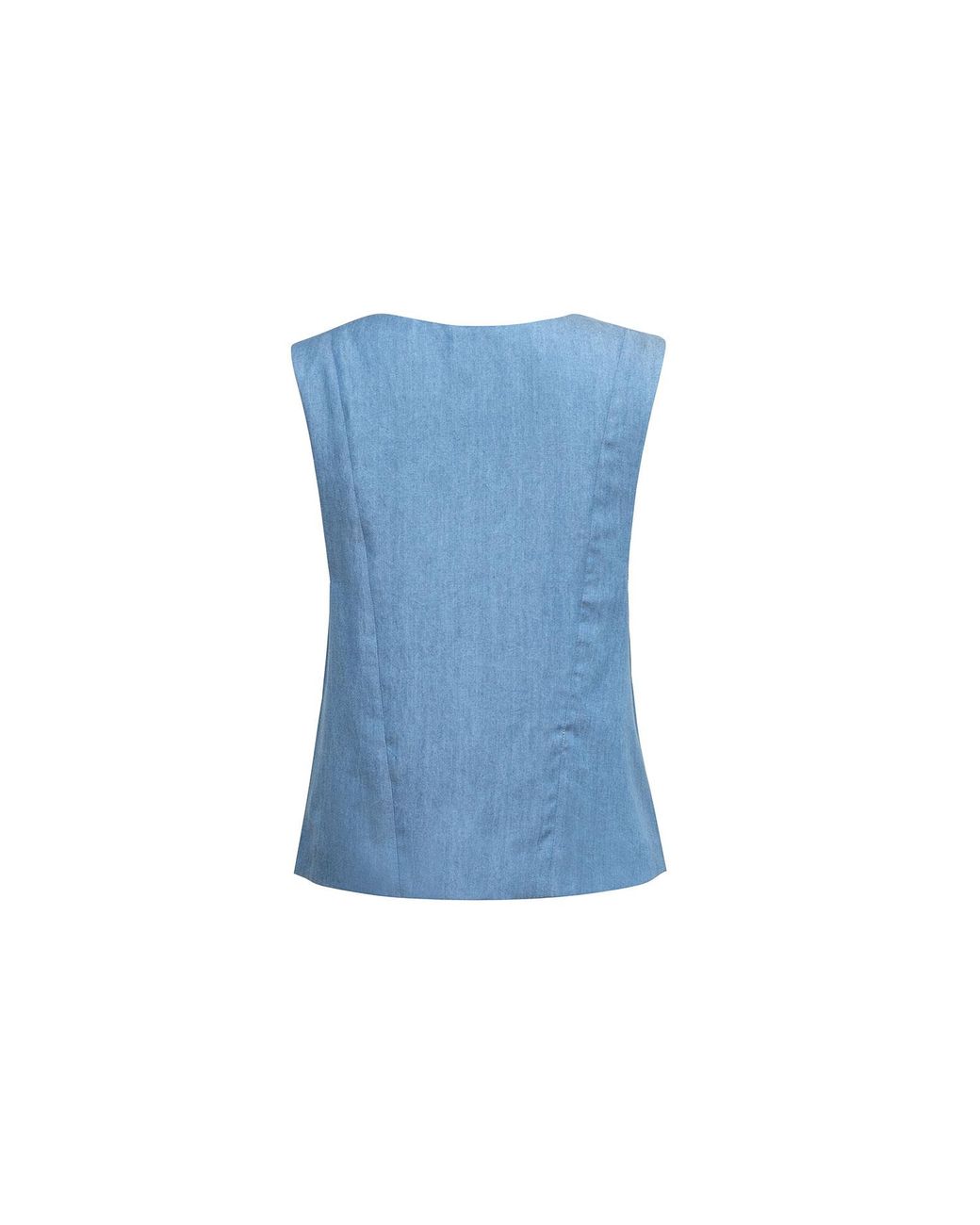 Audrey Vallens Blue Denim Affair Tencel Vest Top