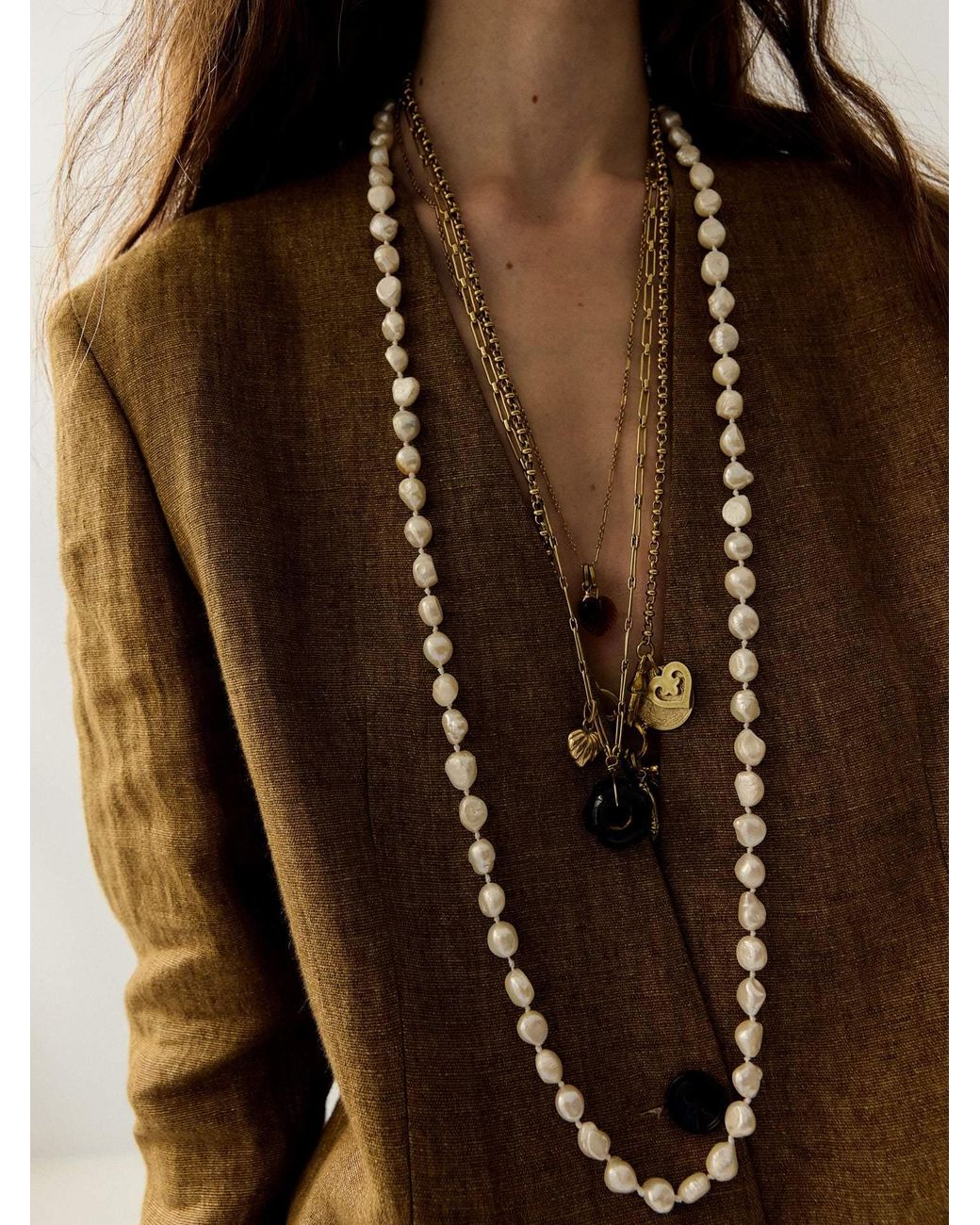 Sita Nevado White Braun Necklace
