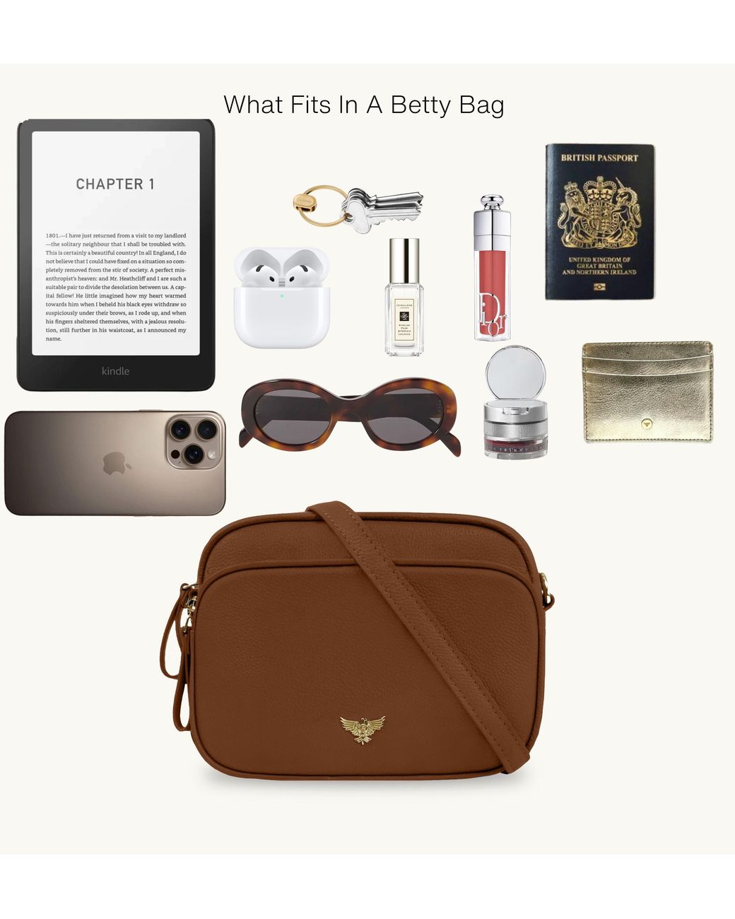 Apatchy London Brown The Betty Tan Leather Bag