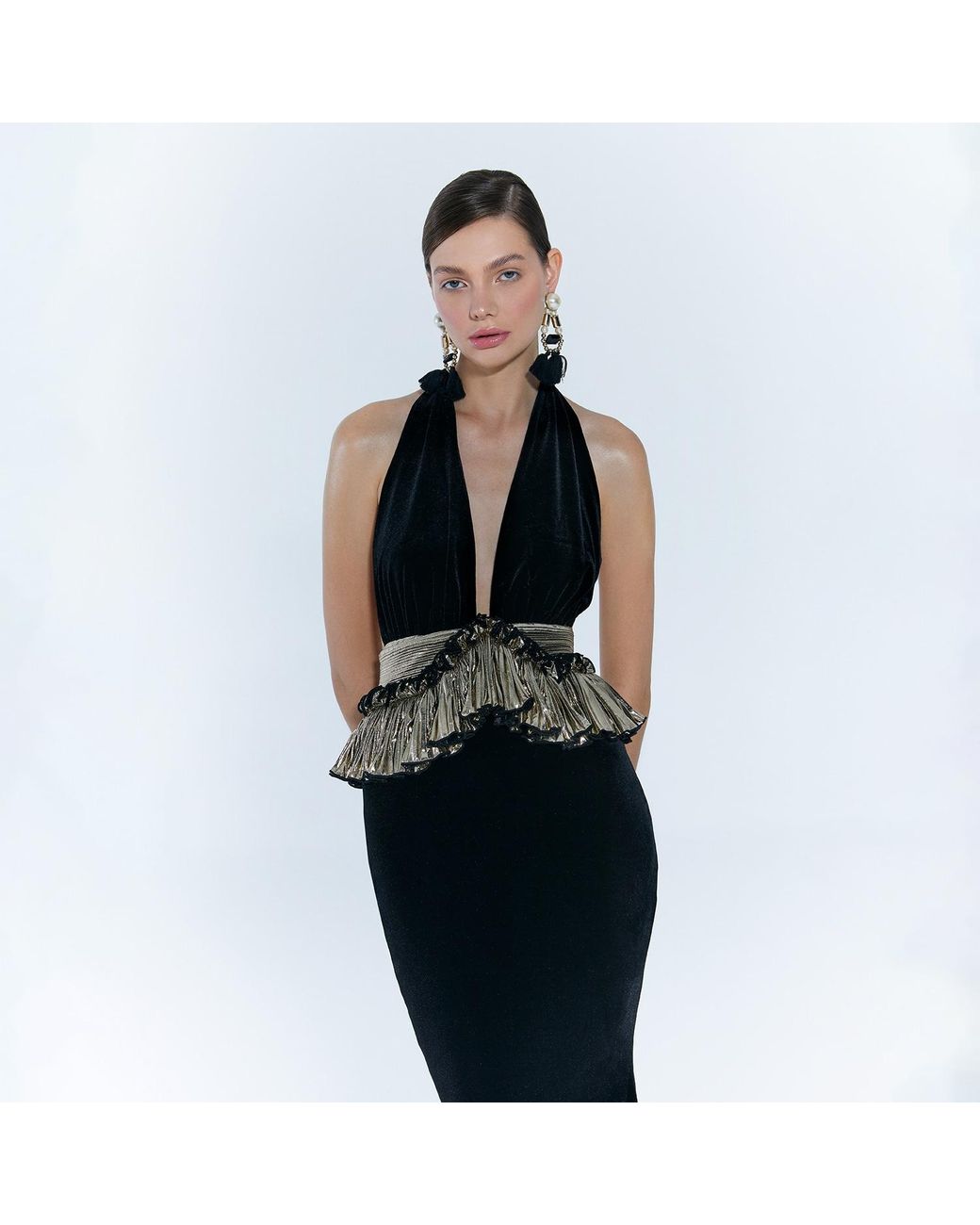 Nur Karaata Black Savoy Gown