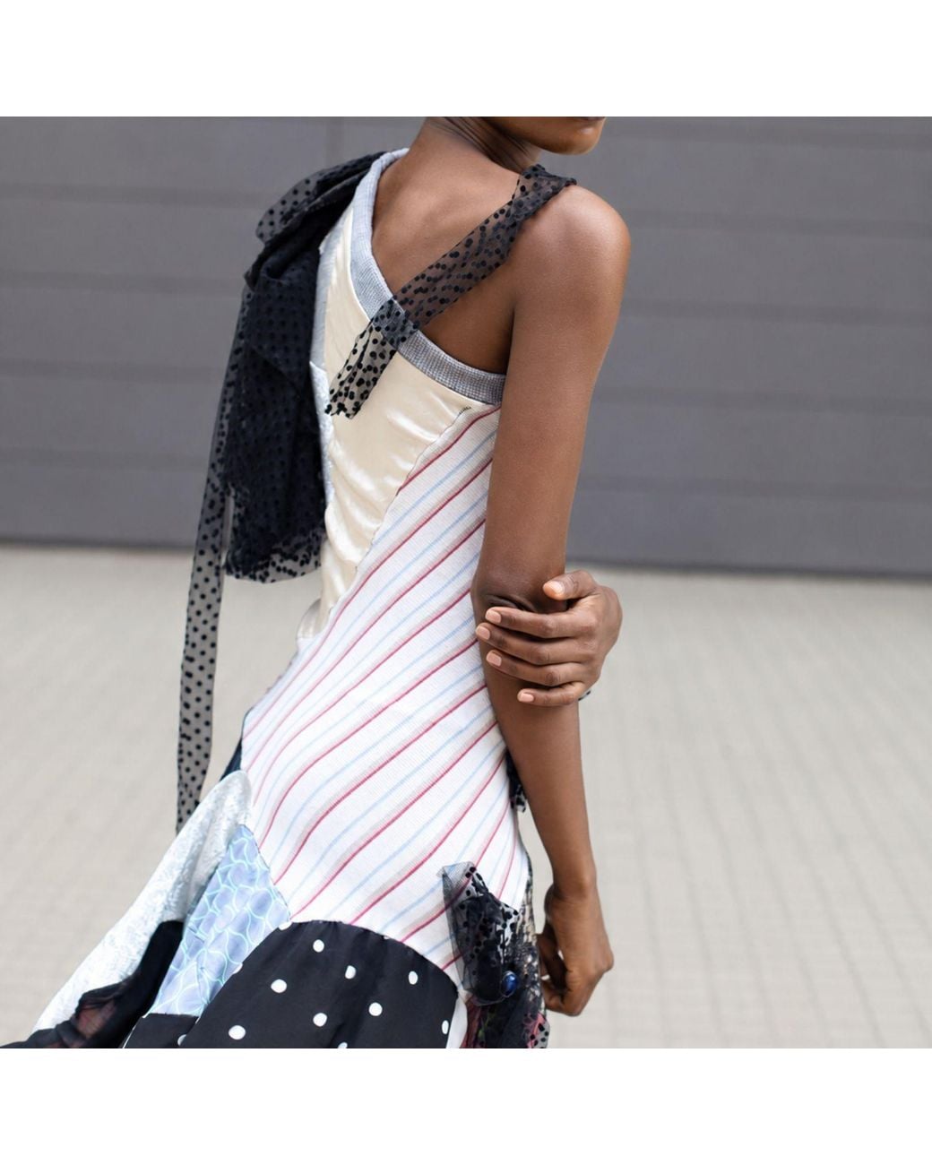 Miro Misljen White Patchwork Reverie Maxi Dress