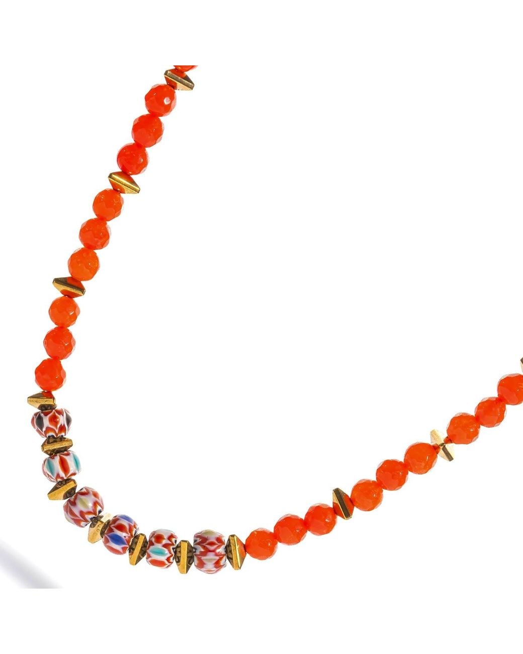 Ebru Jewelry Red Carnelian Fire Energy Beaded Choker