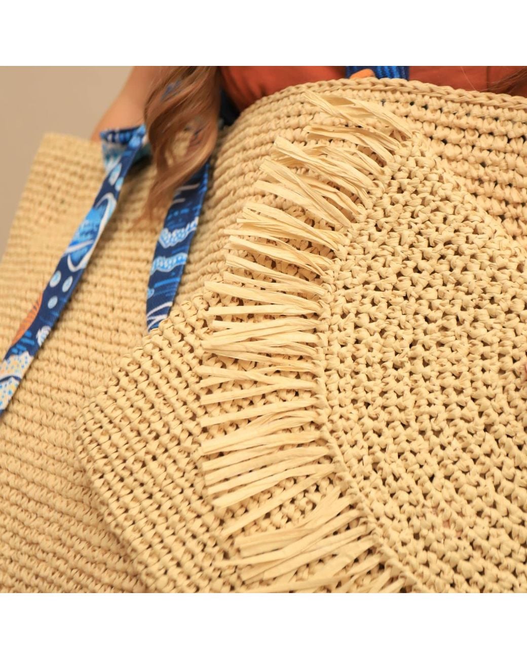 Springmoonatelier Natural Neutrals Cream Raffia Handcrafted Clutch Bag
