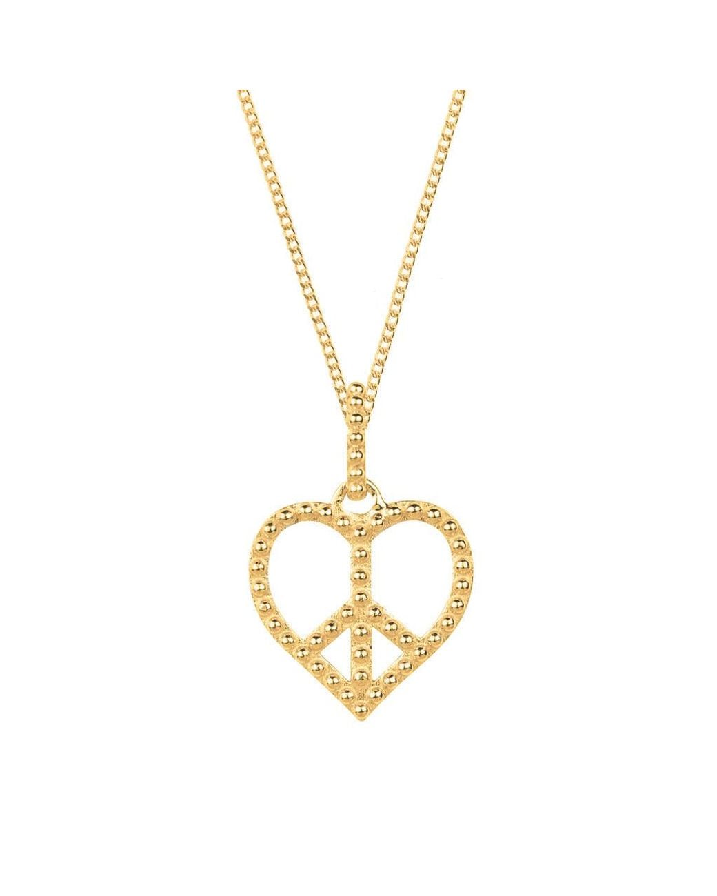 Charlotte's Web Jewellery Metallic Peace Heart Pendant Necklace