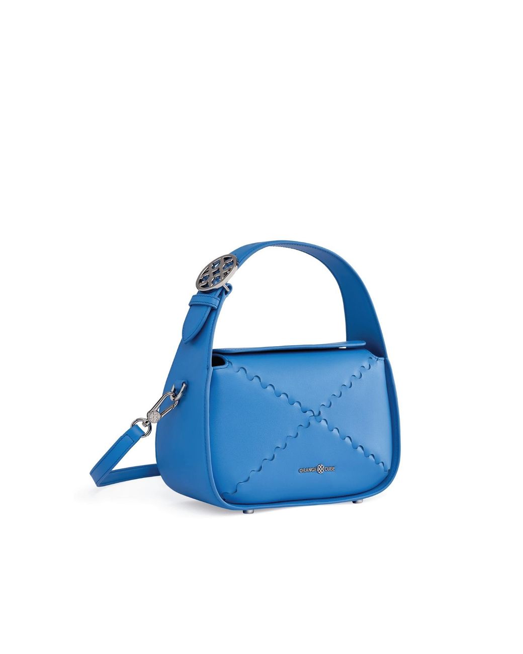Orange Cube Blue Classic Mosaic Box Bag