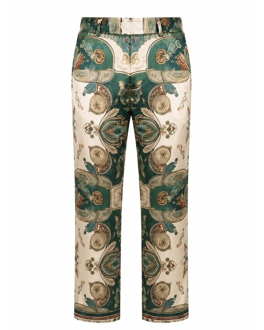 Hustle Green Welcome To Miami Satin-Pants for men