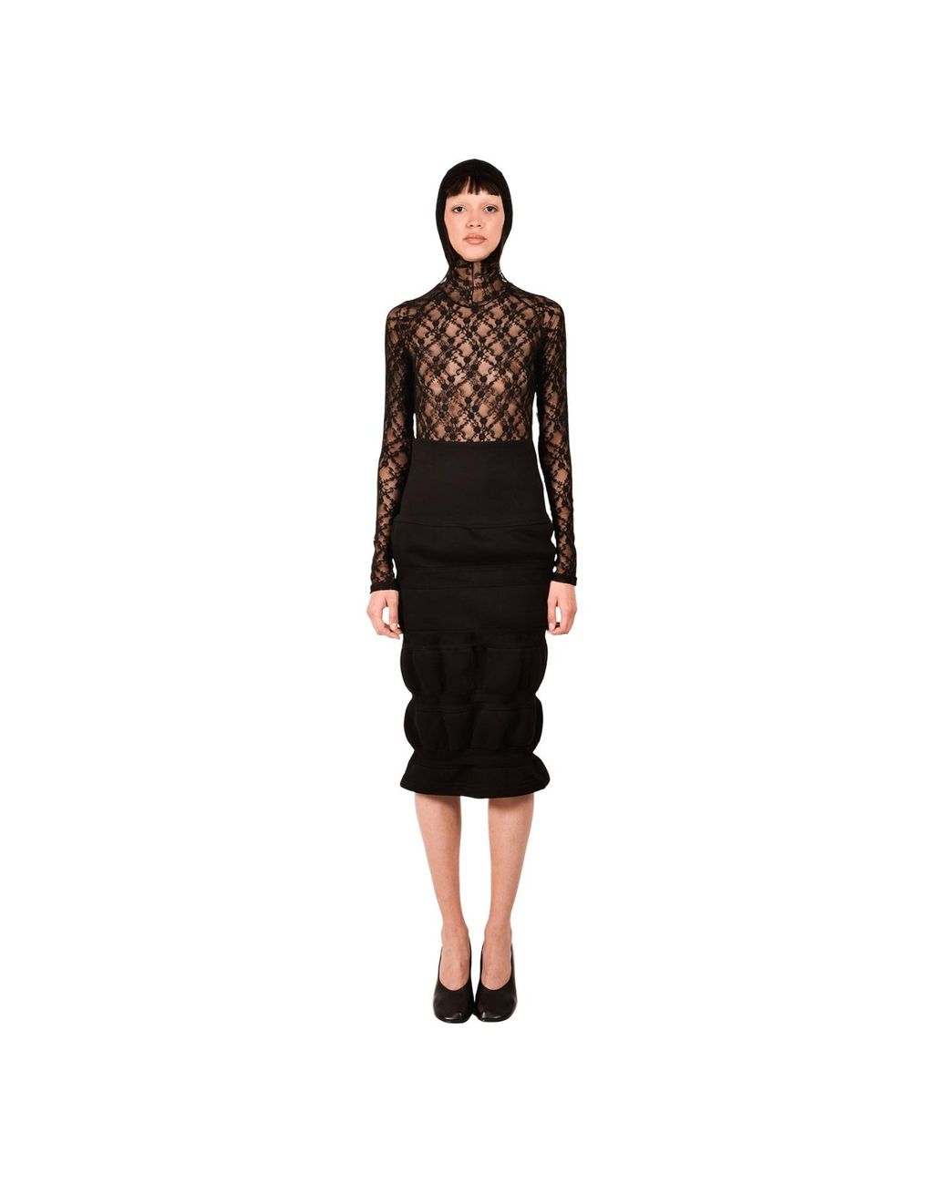 Ioana Ciolacu Black Rubber Skirt