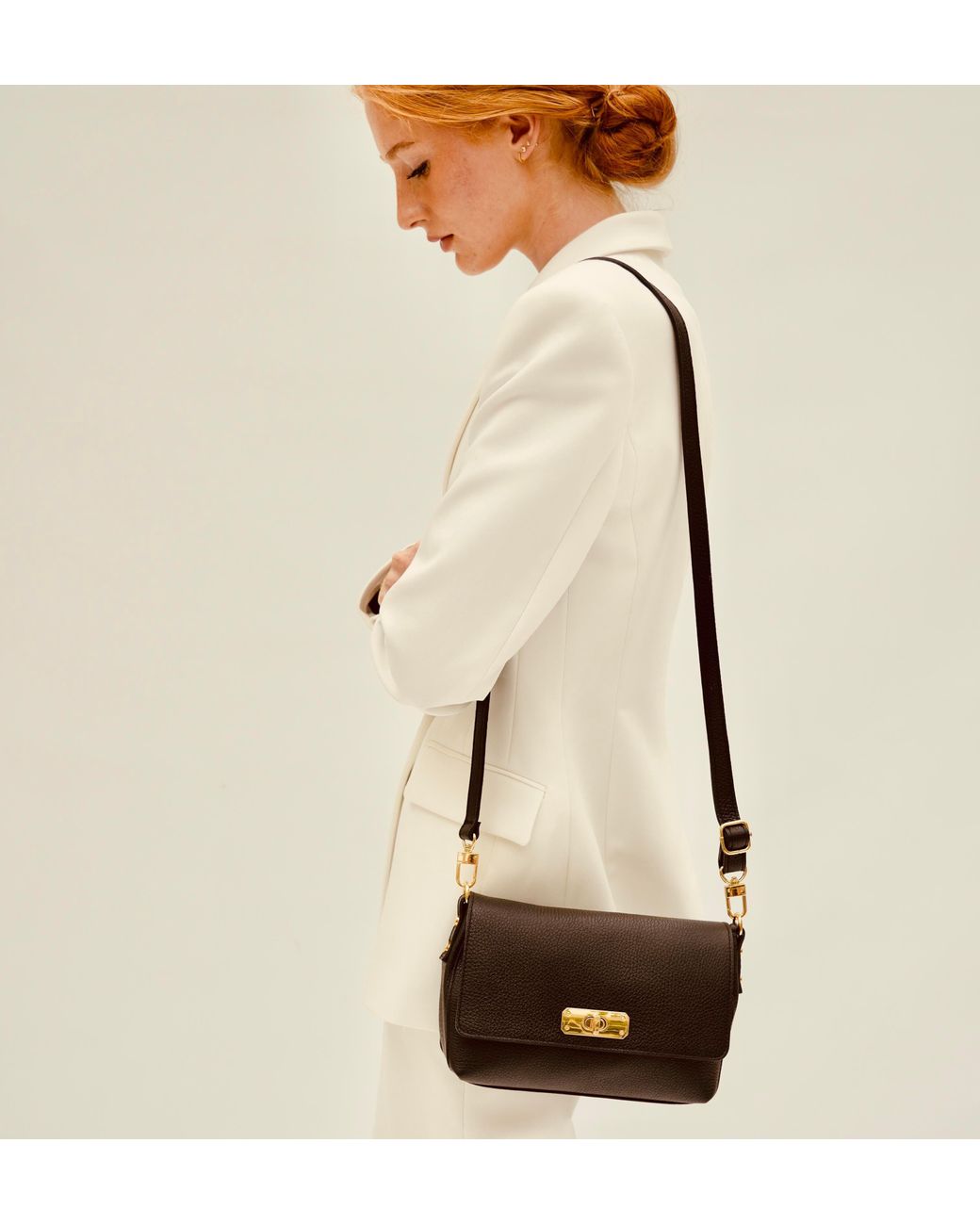 Apatchy London Black The Maisie Midi Leather Bag
