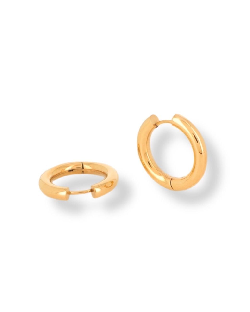 Divine Aria Metallic Bryn Classic Lightweight Large Hoops, Tarnish Free