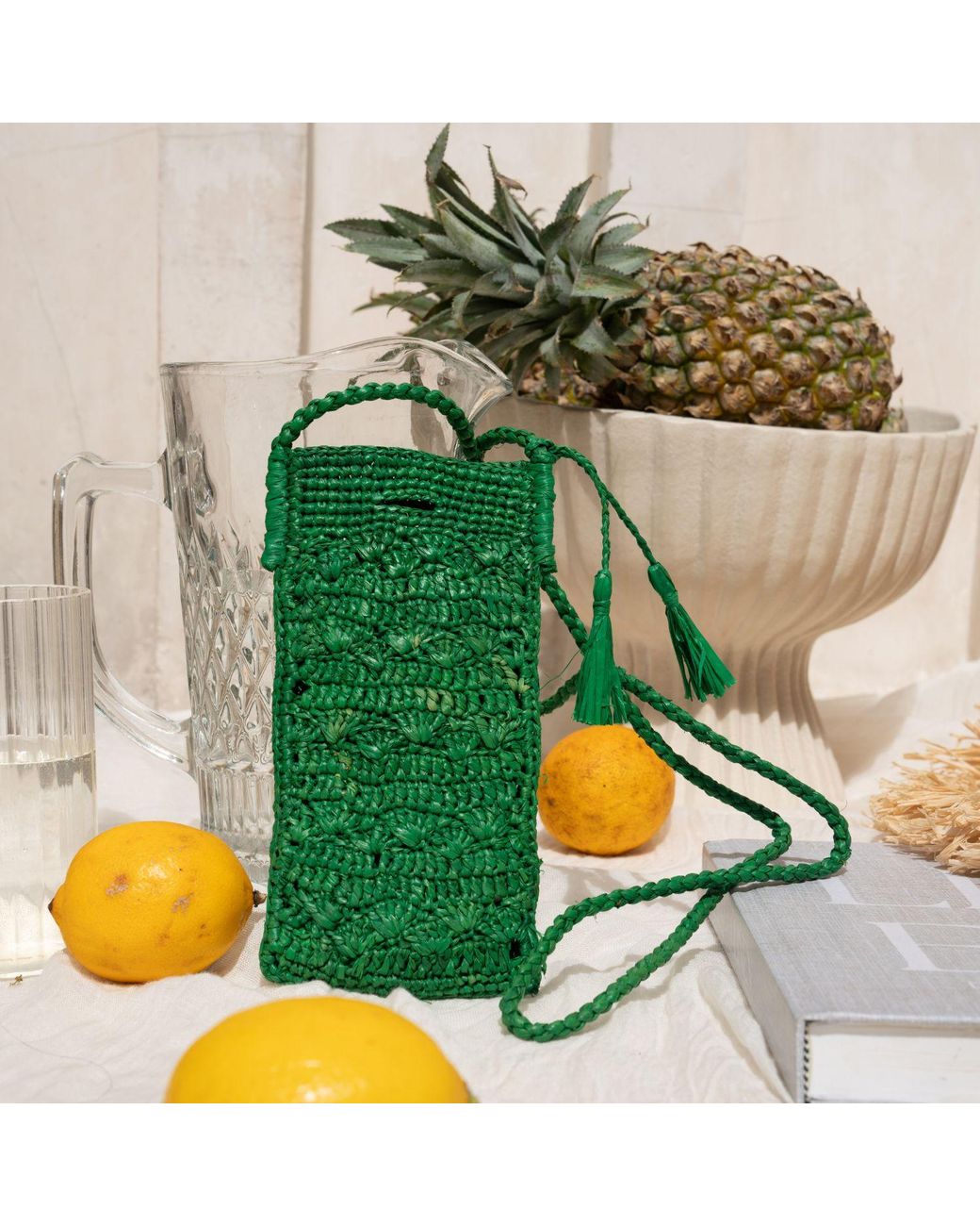 Zanatany Concepts Green Poushy Phone Pouch