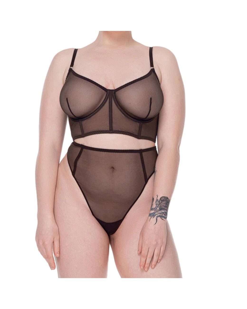 Zhilyova Gray Unnamed Gravity High-Waisted Thong