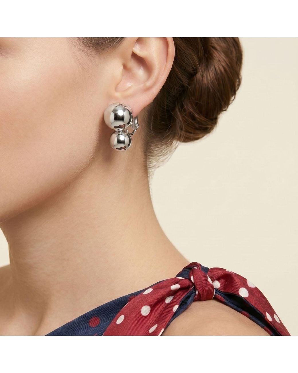 Jaredjamin Metallic Uptown Orbita Clip On Earrings