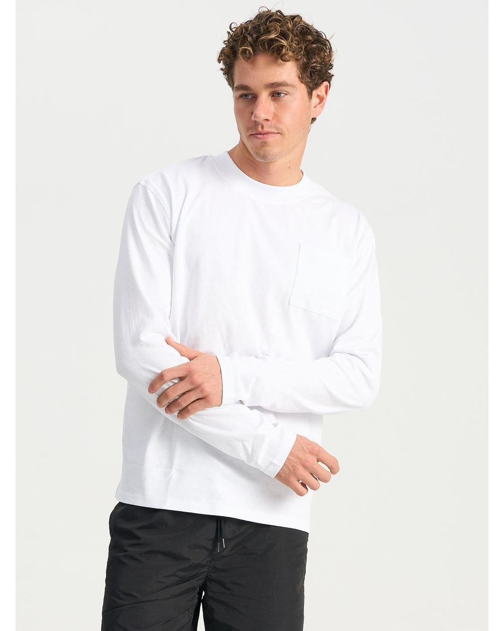 Bondi Active White Forma Pocket Long Tee for men