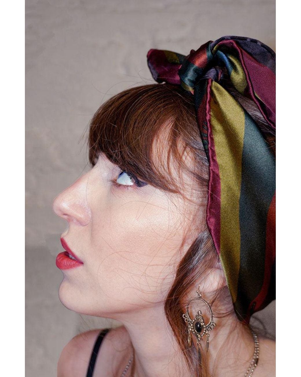 Natalia Petruch Green Mountain Flowers Silk Scarf