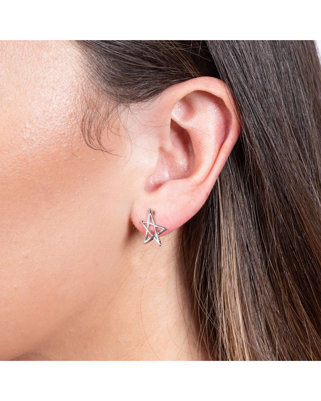 Lucy Quartermaine Metallic Sol Star Mini Studs