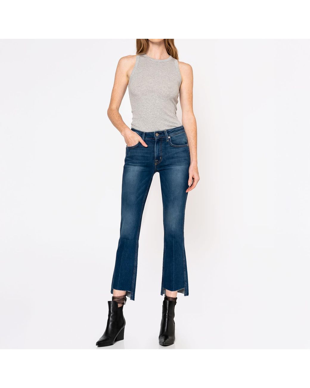 NOEND Blue Farrah Kick Flare Jeans