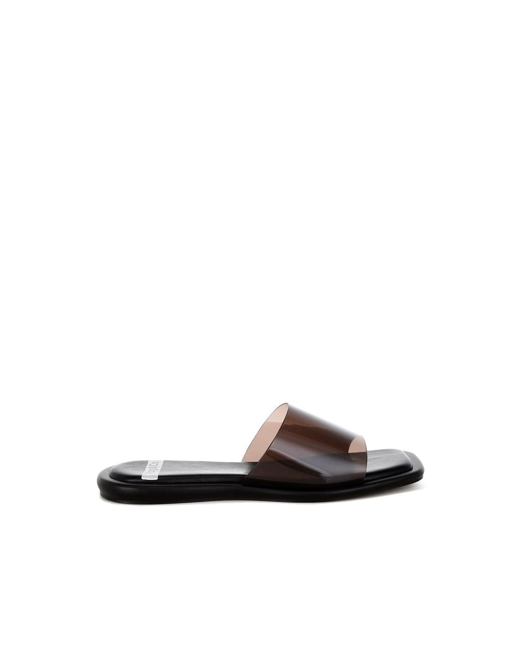 Rag & Co Black Aponi Tinted Strap Slip Ons