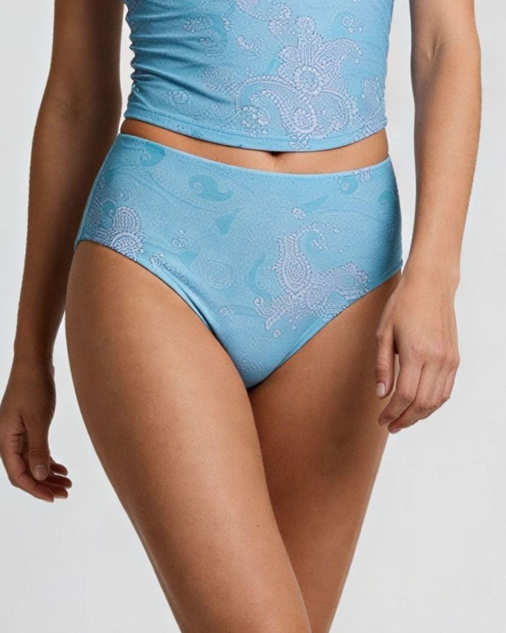 Lords of Harlech Blue Henrietta Paisley Explosion Swimsuit Bottom