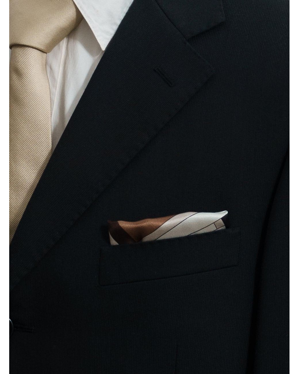 Lost Pattern Black Lost Pattern X Leatherology Silk Pocket Square for men