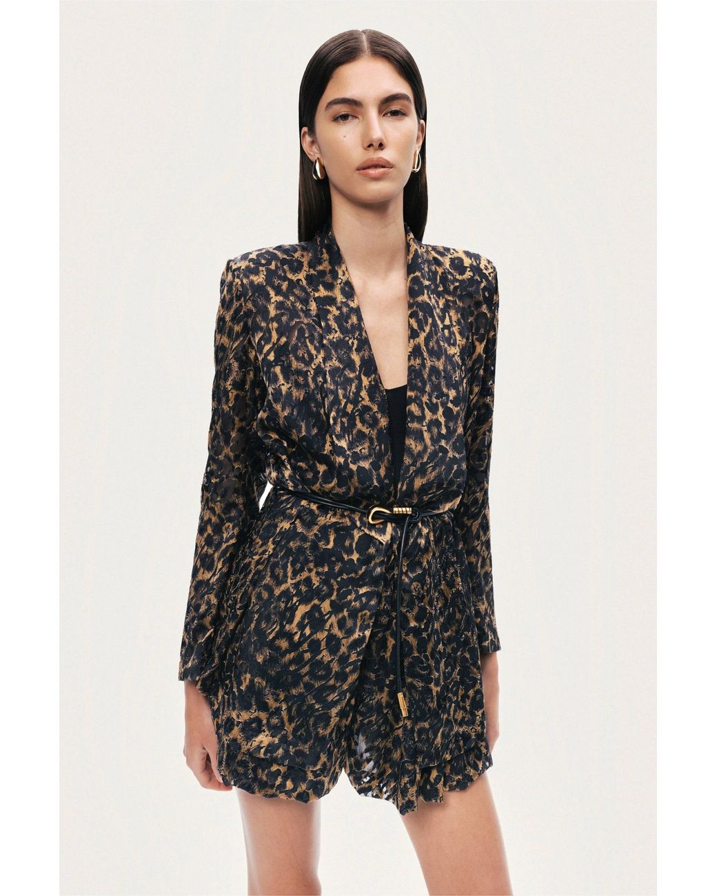 Nocturne Black Printed-Mini Shorts