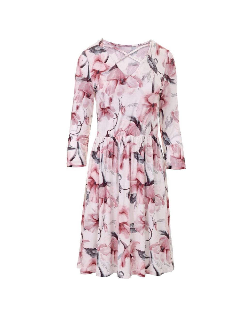 Oh!Zuza Pink Casual Soft Viscose Loose Dress Plus Size