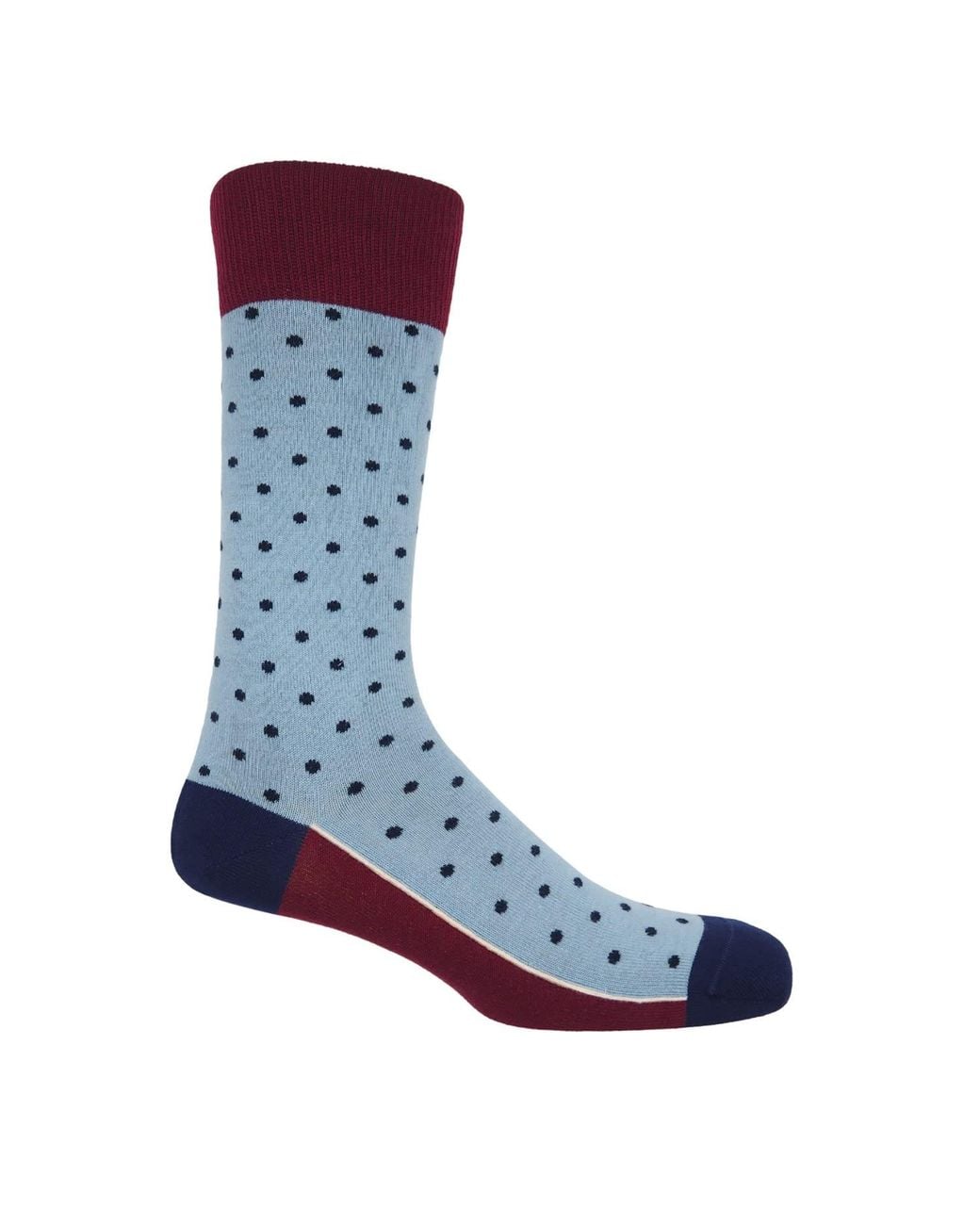 Peper Harow - Made in England Blue Pin Polka Socks Bundle – Autumn for men