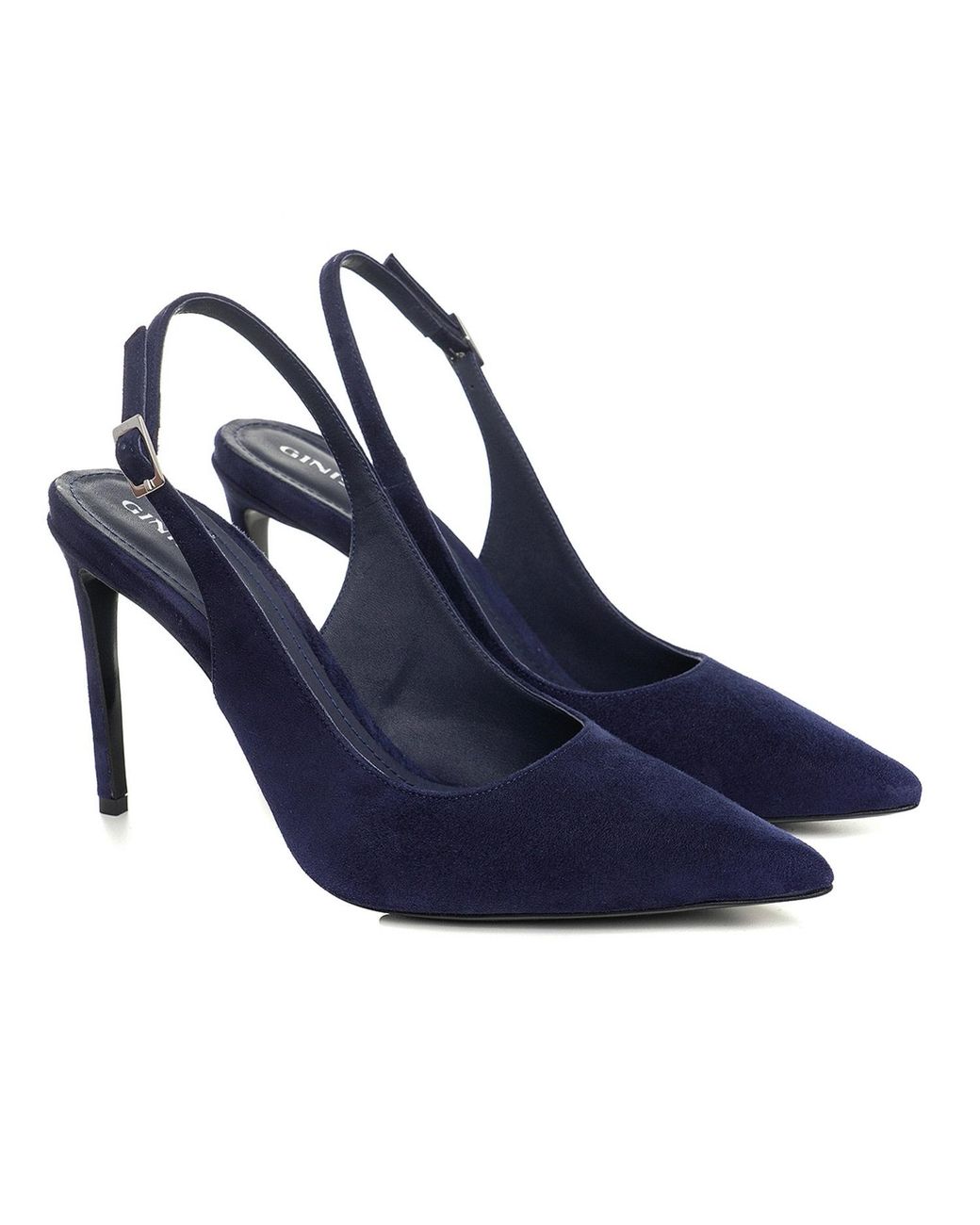 Ginissima Blue Lavinia Dark Slingbacks