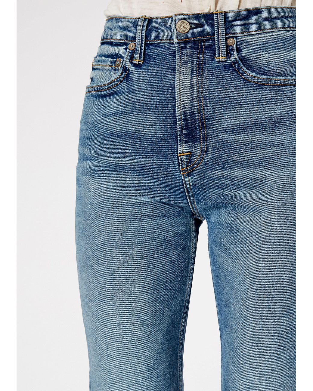 NOEND Blue Dru Mom Straight Jeans