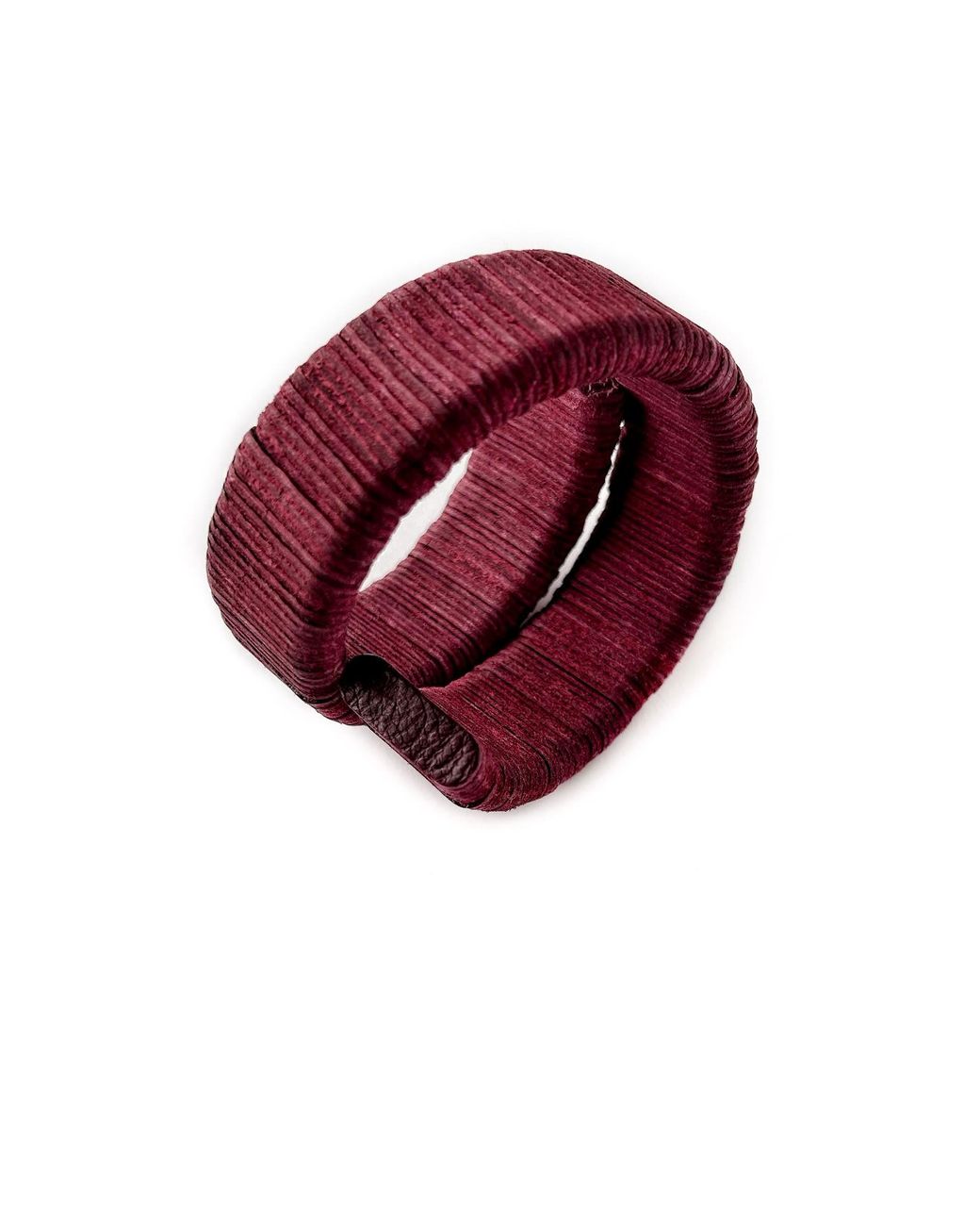 WAIWAI Red Burgundy Leather Wrap Bracelet
