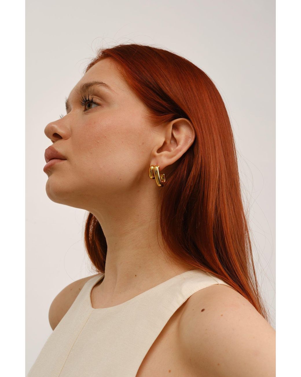 Zynnia Collective Metallic Illusion Hoops