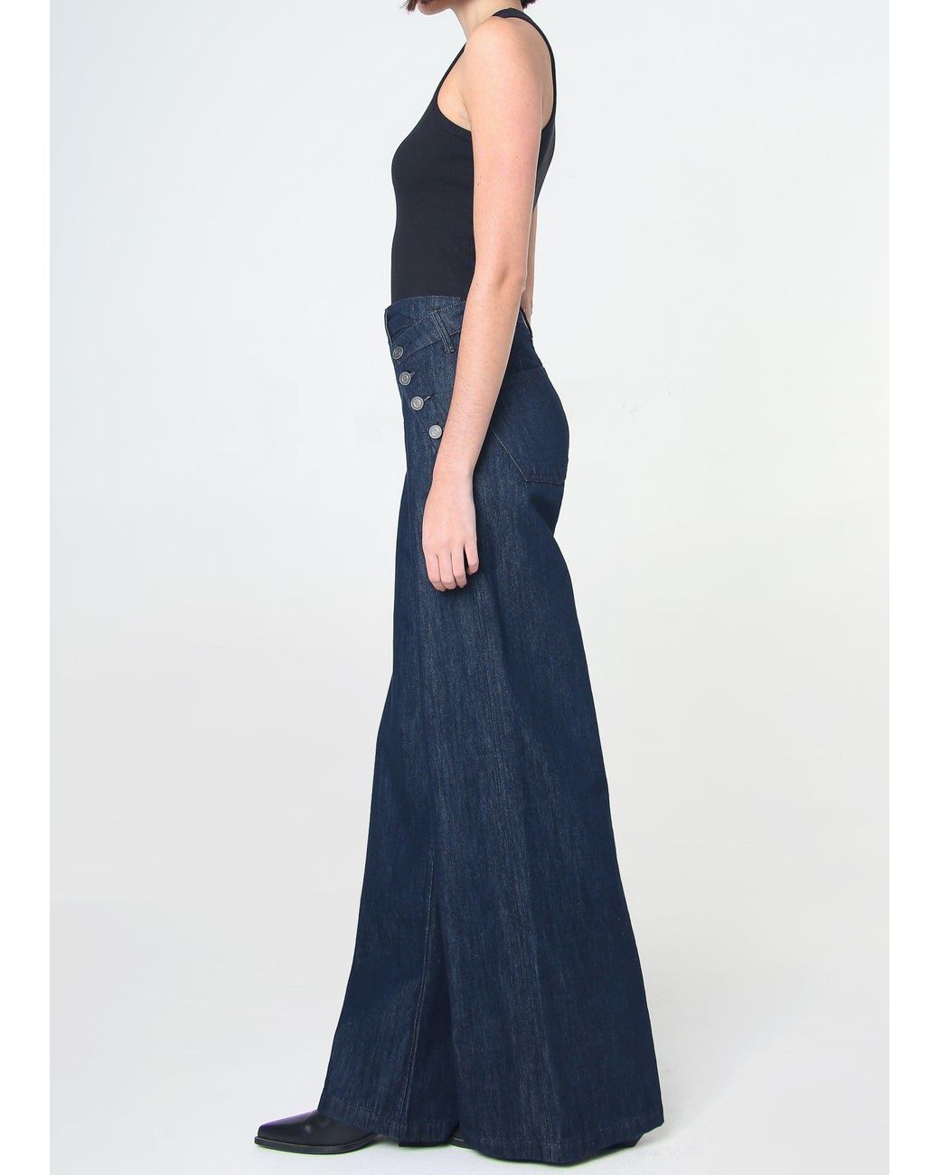 NOEND Blue Dina High Waisted Wide