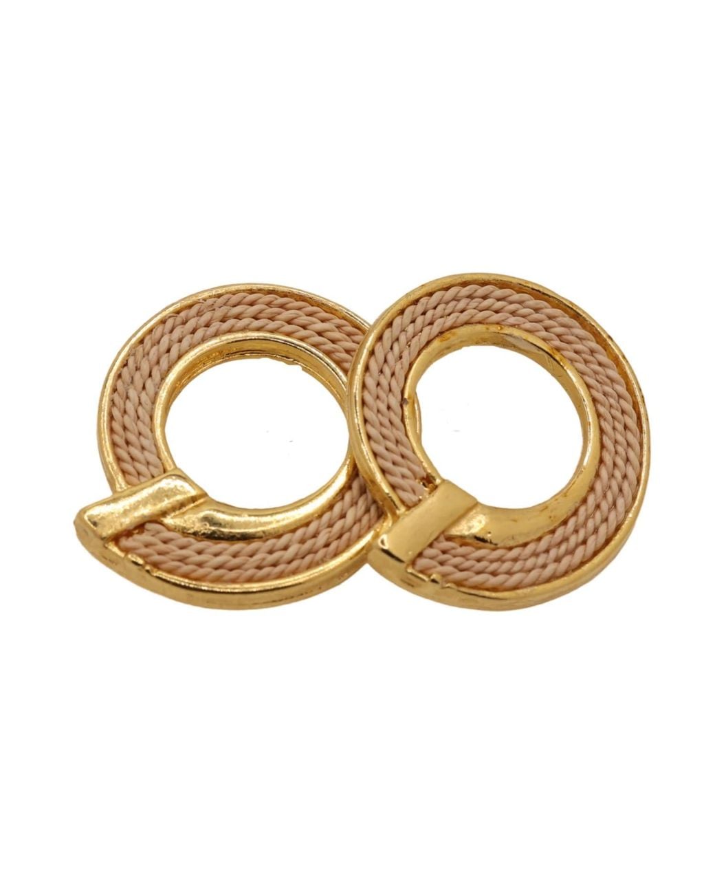 Nart Nature Making Art Metallic The Spiral Buriti Natural Fiber Earrings