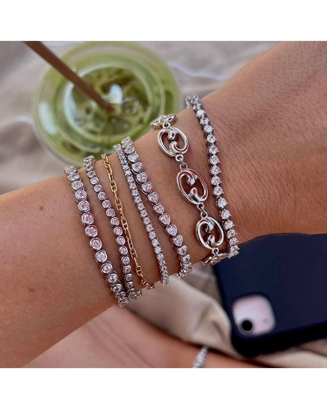 Leni James Metallic The Fibonacci Link Bracelet