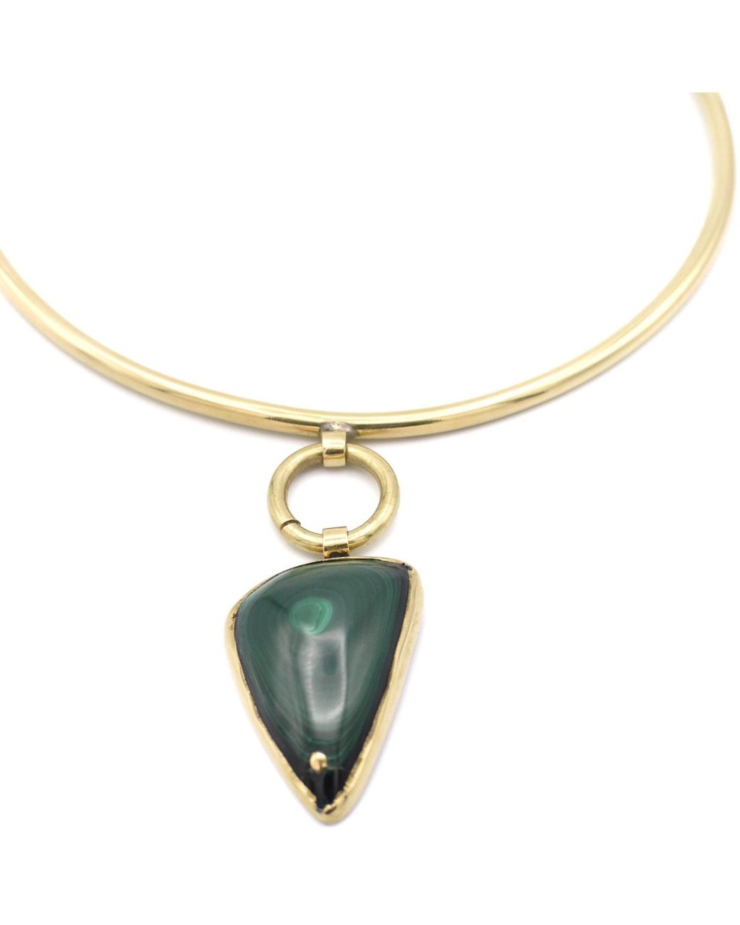 Lala Salama Metallic Kijani Malachite Drop Choker
