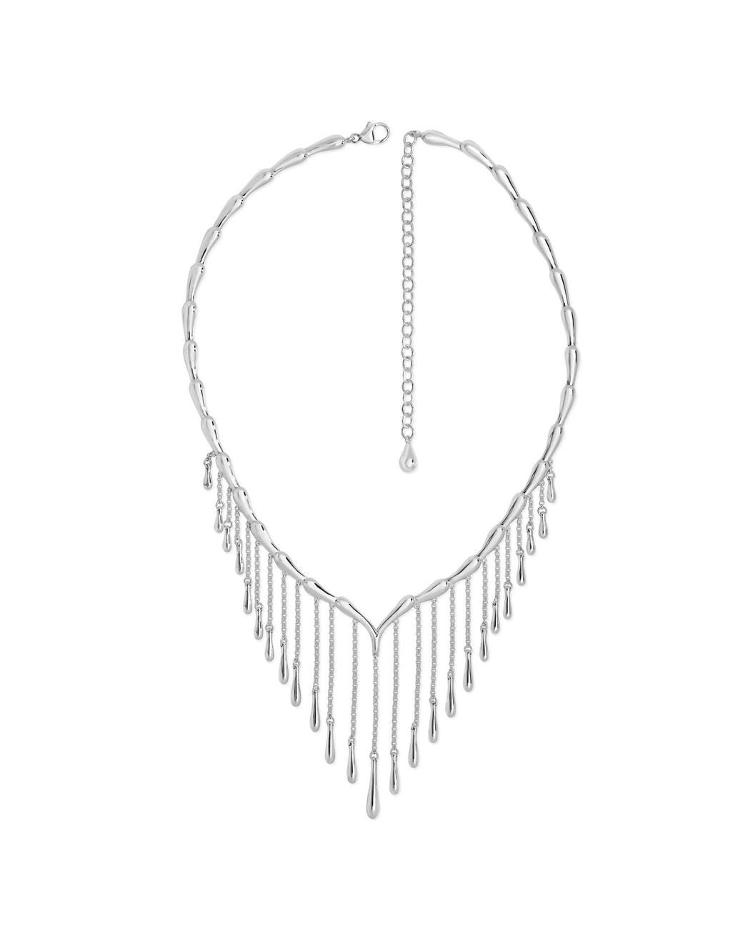 Lucy Quartermaine Metallic Solid Sterling Waterfall Necklace