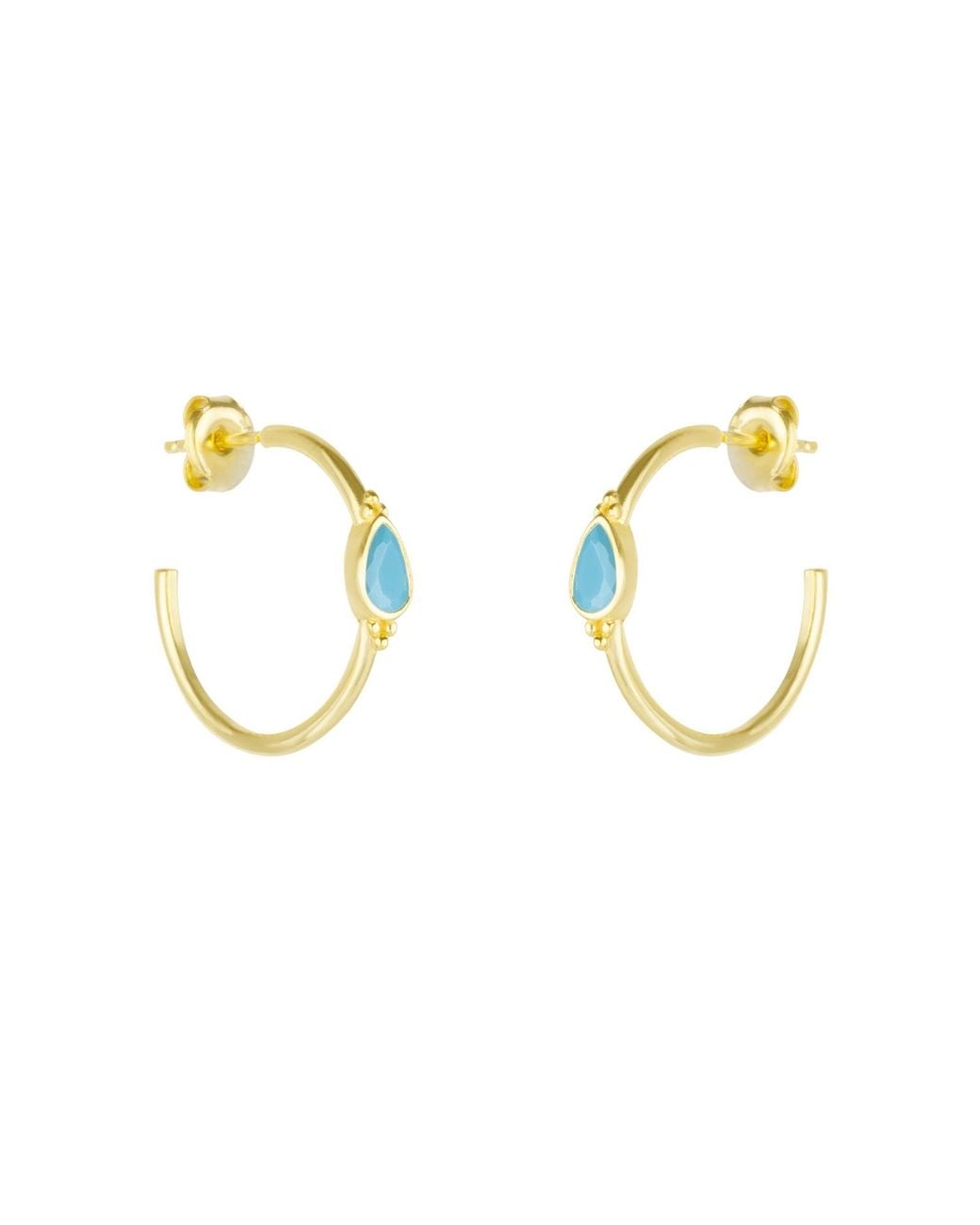Spero London Metallic Drop Solitaire Earring Sterling