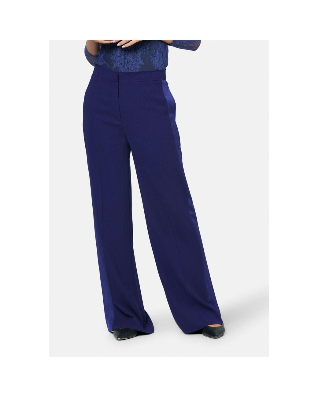 Helen Mcalinden Blue Aline Ink Tux Trouser