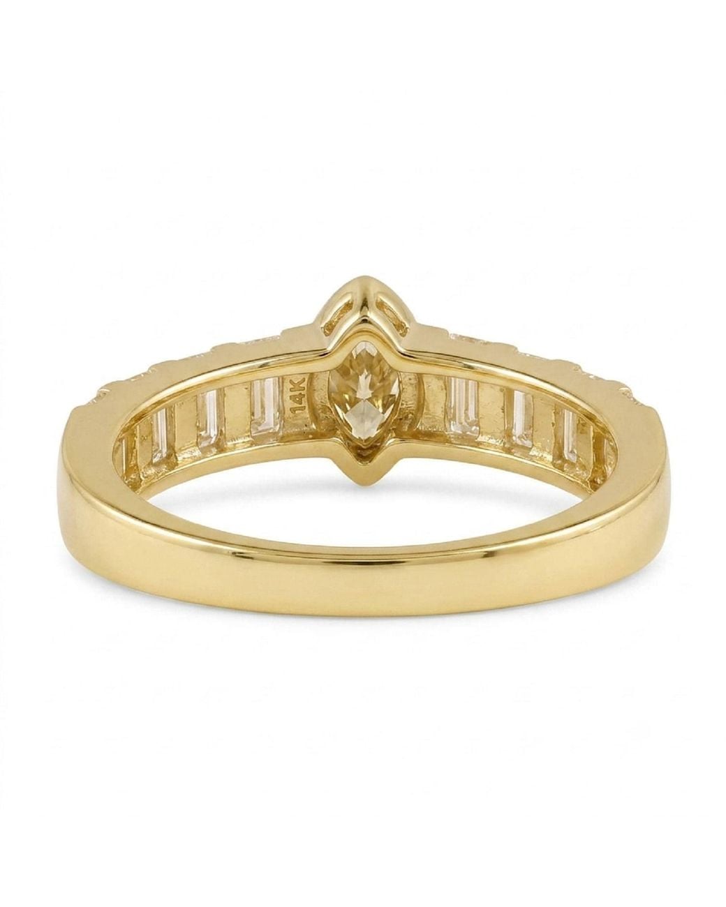 Artisan Metallic 14K Marquise & Baguette Diamond Ring