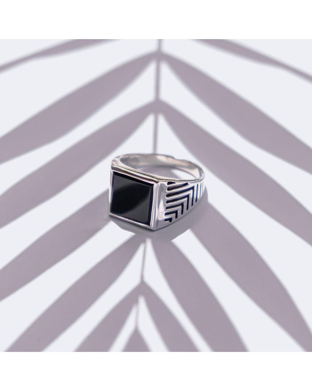 Charlotte's Web Jewellery Sacred Universe Signet Ring Black Onyx for men