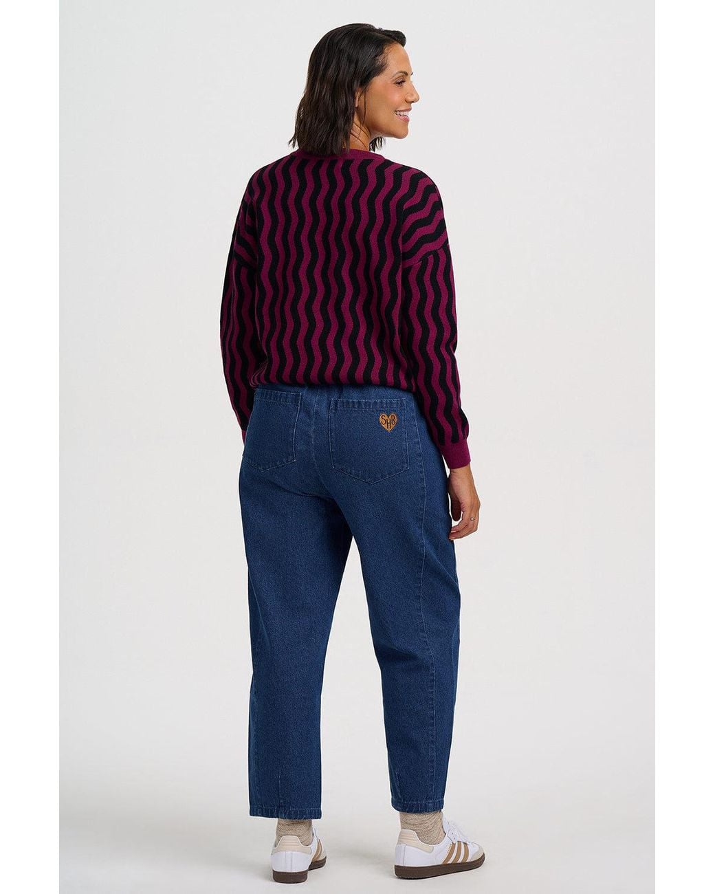 Sugarhill Purple Andi Sweater Berry Wavy Stripe