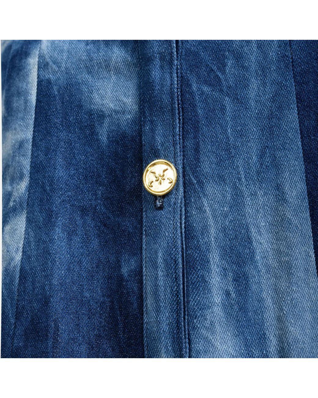 Kargede Blue Designer Denim Maxi Dress – Sleeveless Dyed Jean Dress